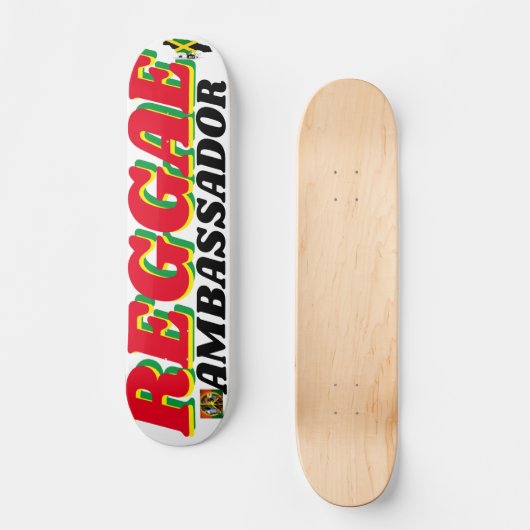 REGGAE AMBASSADOR 7 3/4" Skateboard Deck (Voorkant)