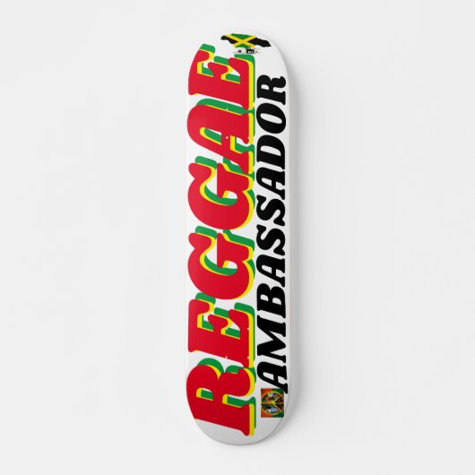 REGGAE AMBASSADOR 7 3/4" Skateboard Deck (Voorkant)