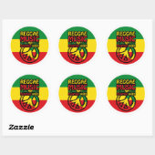 Reggae and Peace Symbol with positive quotes Ronde Sticker (Vel)
