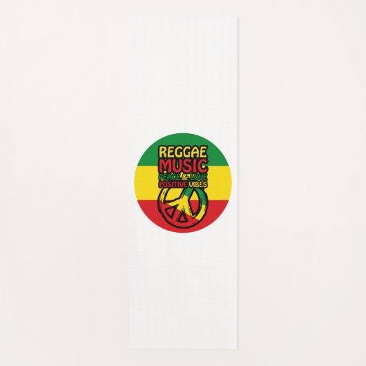 Reggae and Peace Symbol with positive quotes Yogamat (Voorkant)
