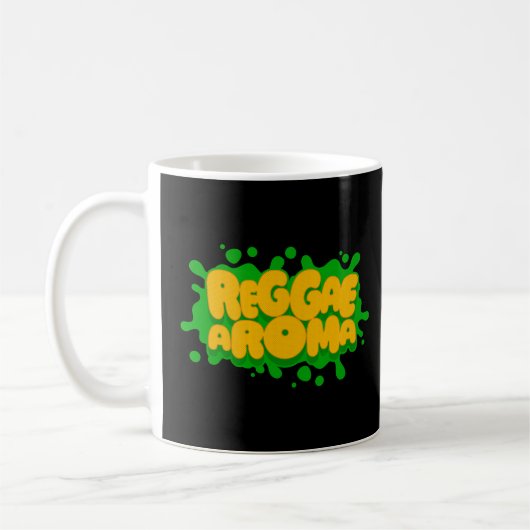 Reggae Aroma Splash Typography Reggae Koffiemok (Links)