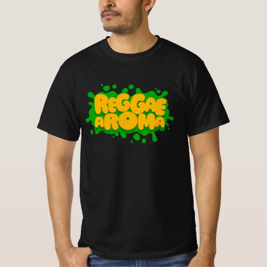Reggae Aroma Splash Typography Reggae T-shirt (Voorkant)