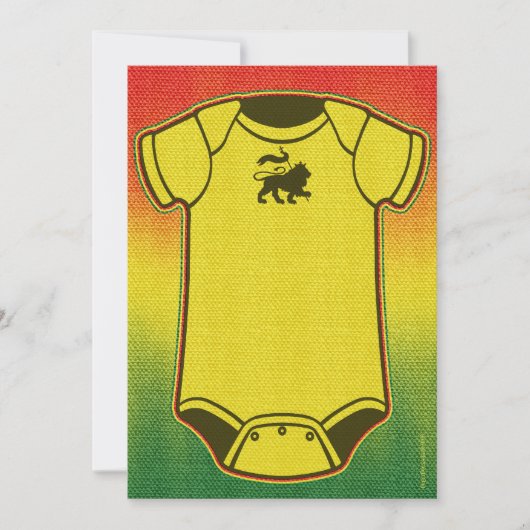 Reggae Baby Shower-uitnodigingen Kaart (Voorkant)