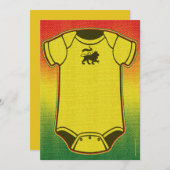 Reggae Baby Shower-uitnodigingen Kaart (Voorkant / Achterkant)