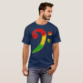 Reggae Bass Clef Rasta Gift for Bassibass T-shirt (Voorkant volledig)