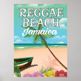 Reggae Beach Jamaica reisposter Poster