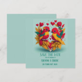 Reggae Birds Save the Date Kaart (Voorkant / Achterkant)