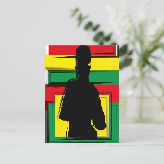 Reggae bobo art briefkaart (Staand voorkant)