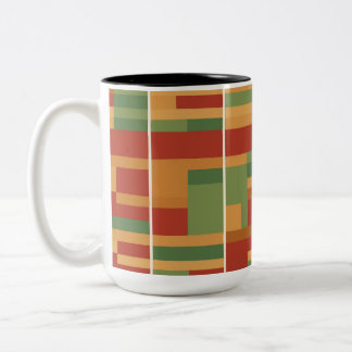 Reggae Boho Abstracte lijn kunst Tweekleurige Koffiemok