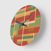 Reggae Boho Abstracte lijn kunstpatroon Ronde Klok (Hoek)