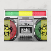 reggae-boombox briefkaart (Voorkant)