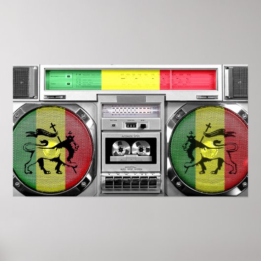 reggae-boombox poster (Voorkant)
