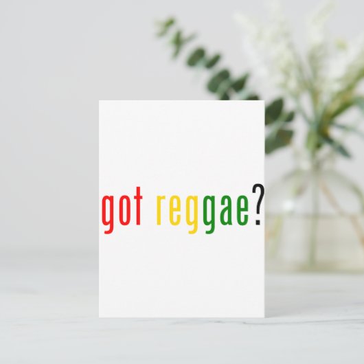 Reggae? Briefkaart (Staand voorkant)