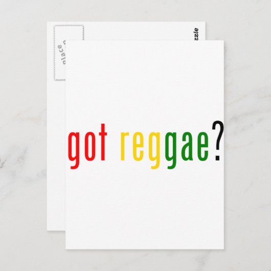 Reggae? Briefkaart (Voorkant / Achterkant)