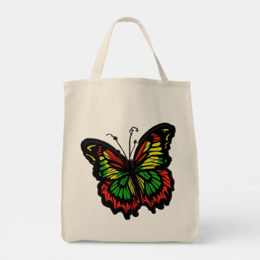 Reggae Butterfly Tote Bag (Achterkant)