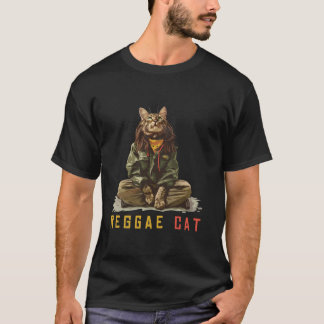 Reggae Cat Rastafari Dreadlocks Reggaeton Jamaica T-shirt