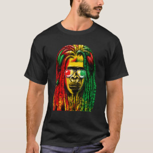 Reggae Cool Gorilla Dreadlocks Rasta Dreads R T-shirt