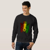 Reggae Cool Koe Beef Dreads Dreadlocks Ox Rasta Trui (Voorkant volledig)