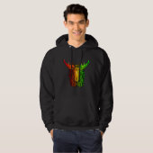 Reggae Cool Moose Dreadlocks Rasta Dreads Rastafar Hoodie (Voorkant volledig)