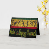 Reggae Dance Happy Birthday Card Kaart (Gele Bloem)