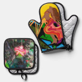 Reggae Danser Ovenwant & Pannenlap Set (Voorkant / Achterkant)