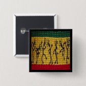 reggae-dansknop vierkante button 5,1 cm (Voorkant /achterkant)