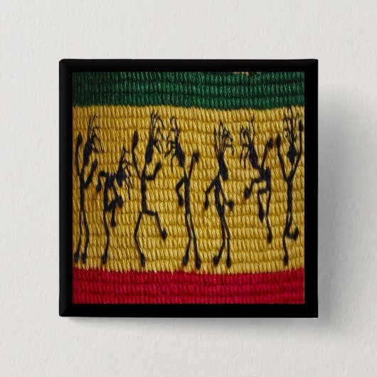 reggae-dansknop vierkante button 5,1 cm (Voorkant)