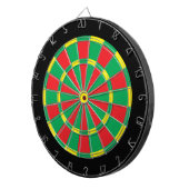 Reggae Dartboard: Zwart, rood, geel en groen Dartbord (Voorkant Rechts)