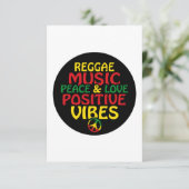 Reggae design with positive quotes and reggae flag kaart (Staand voorkant)
