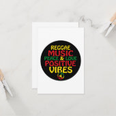 Reggae design with positive quotes and reggae flag kaart (Voorkant / Achterkant in situ)