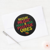 Reggae design with positive quotes and reggae flag ronde sticker (Envelop)
