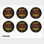 Reggae design with positive quotes and reggae flag ronde sticker (Vel)