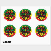 Reggae design with positive quotes and reggae flag ronde sticker (Vel)