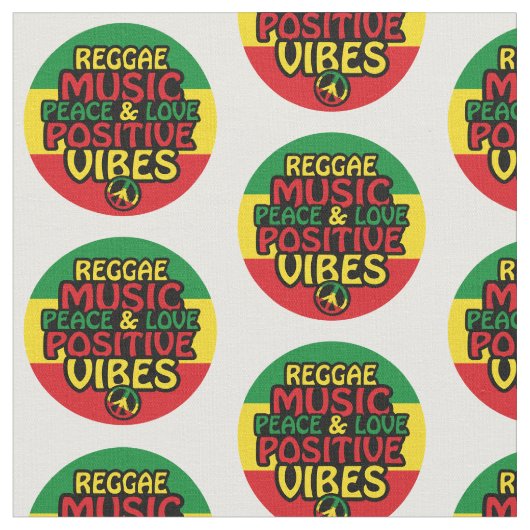 Reggae design with positive quotes and reggae flag stof (Close Up)