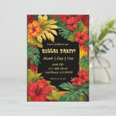 Reggae en Eilandfeest Kaart (Staand voorkant)