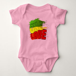 Reggae flag, One Love, Rasta Romper