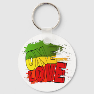 Reggae flag, One Love, Rasta Sleutelhanger