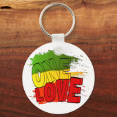 Reggae flag, One Love, Rasta Sleutelhanger (Voorkant)