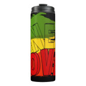 Reggae flag, One Love, Rasta Thermosbeker (Voorkant)