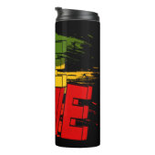 Reggae flag, One Love, Rasta Thermosbeker (Geroteerd rechts)