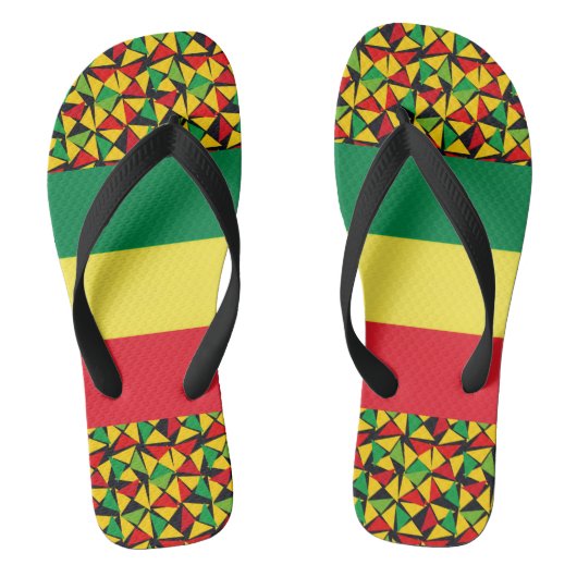 Reggae Flip-Flops Rasta Vibrations Teenslippers (Voetbed)