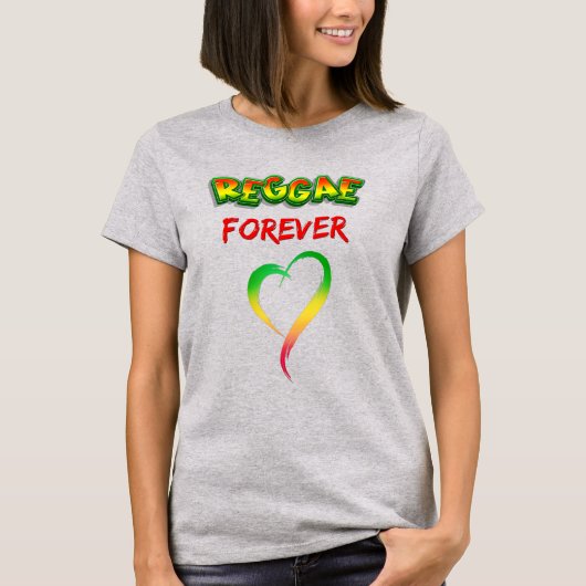Reggae forever rood groen geel t-shirt (Voorkant)