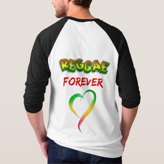 Reggae forever rood groen geel t-shirt (Achterkant)