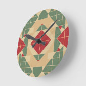 Reggae Geometric Pastel Tegel Ronde Klok (Hoek)