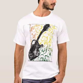 Reggae Guitar Illustration T-shirt