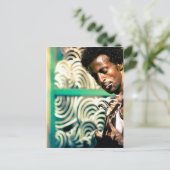 Reggae Guitar Man Briefkaart (Staand voorkant)