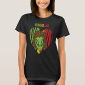 Reggae Heart Alien Rasta Jamaica Souvenir Rastafar T-shirt (Voorkant)