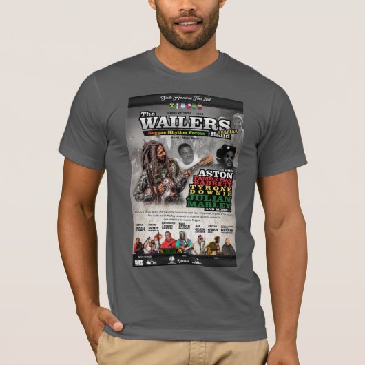 REGGAE. IN BRAZILIË Basis donker T-shirt (Voorkant)