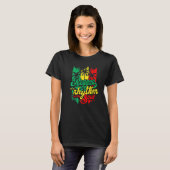 Reggae is een ritme van mijn ziel Rastafari vlag m T-shirt (Voorkant volledig)