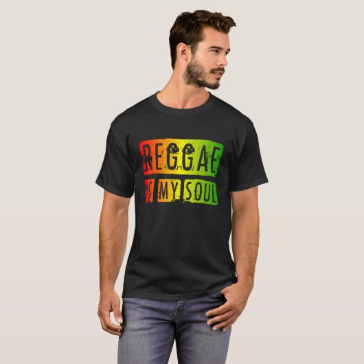 Reggae is mijn sol in Rastafari i Jamaican r T-shirt (Voorkant volledig)
